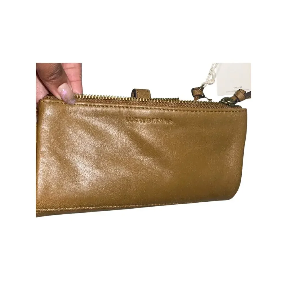 Lucky Brand Koda Leather Wallet Topanga Tan NWT Boho minimalist staple capsule